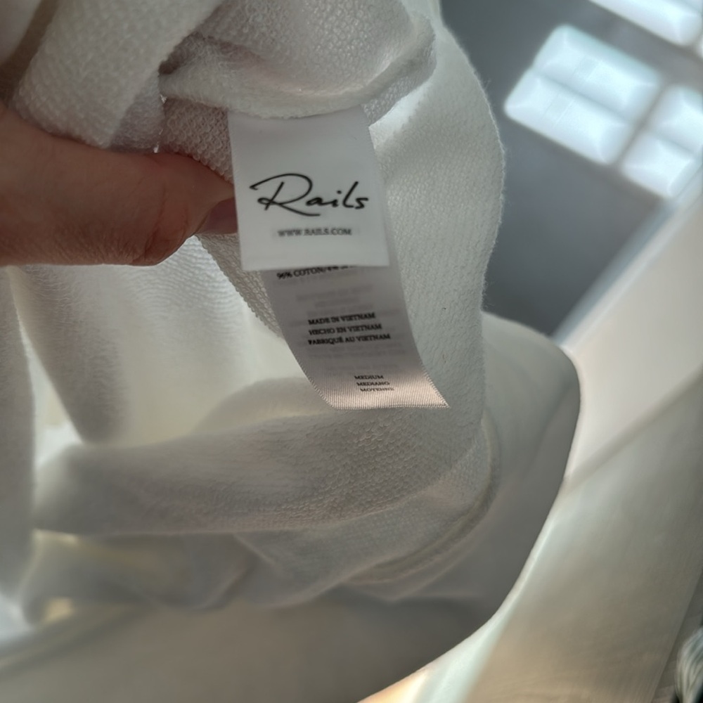 Brand New Rails Button Sweatshirt, White, Size Me… - image 2